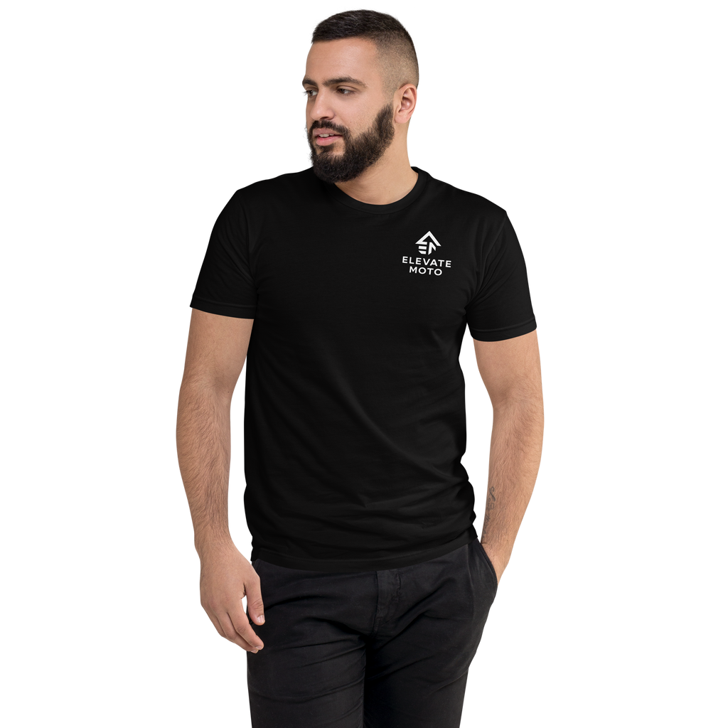 Psalm 27:1 Short Sleeve T-Shirt in black, front view