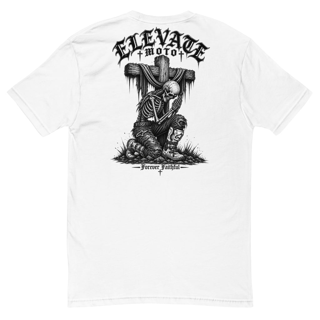 Forever Faithful Short Sleeve T-Shirt in white, back view