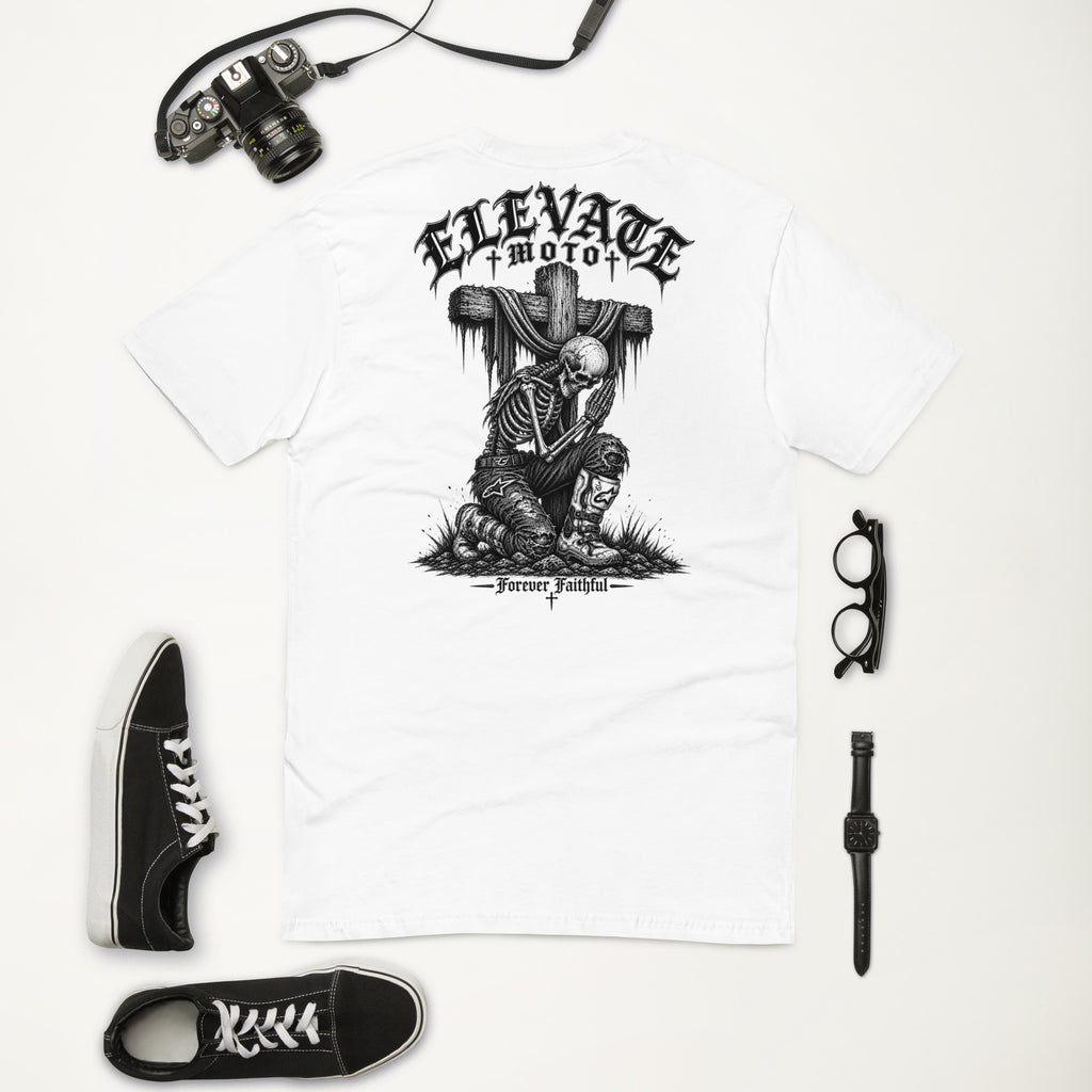 Forever Faithful Short Sleeve T-Shirt in white, back view