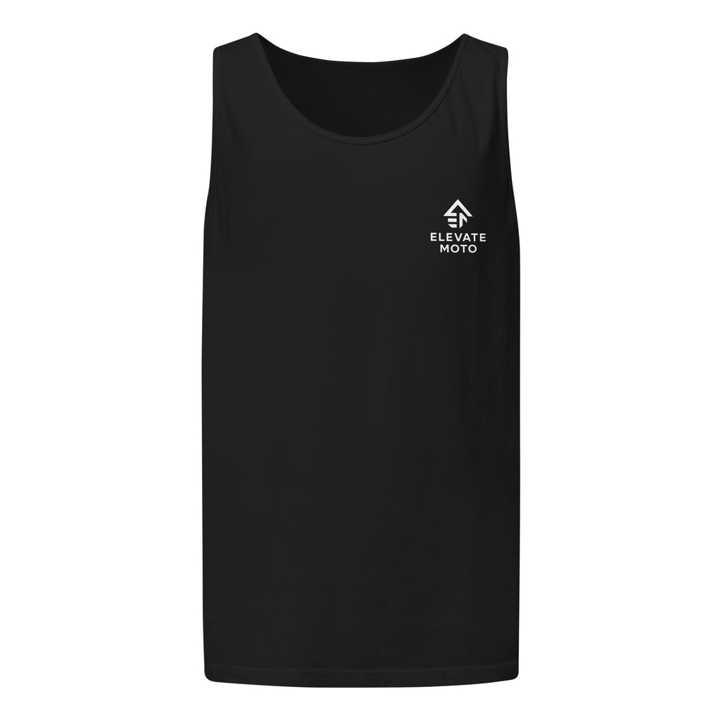 Romans 12:19 Tank Top in black, front view